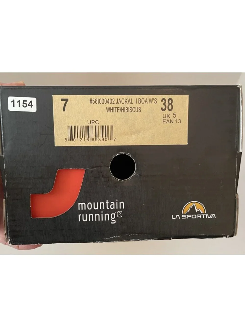 La Sportiva Jackal II Boa Women Size 7 Mountain Running Shoes White Hibiscus NEW